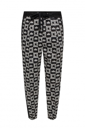 Spodnie dresowe ze wzorem z logo, zdjęcie 1 Spodnie dresowe ze wzorem z logo od Dolce & Gabbana